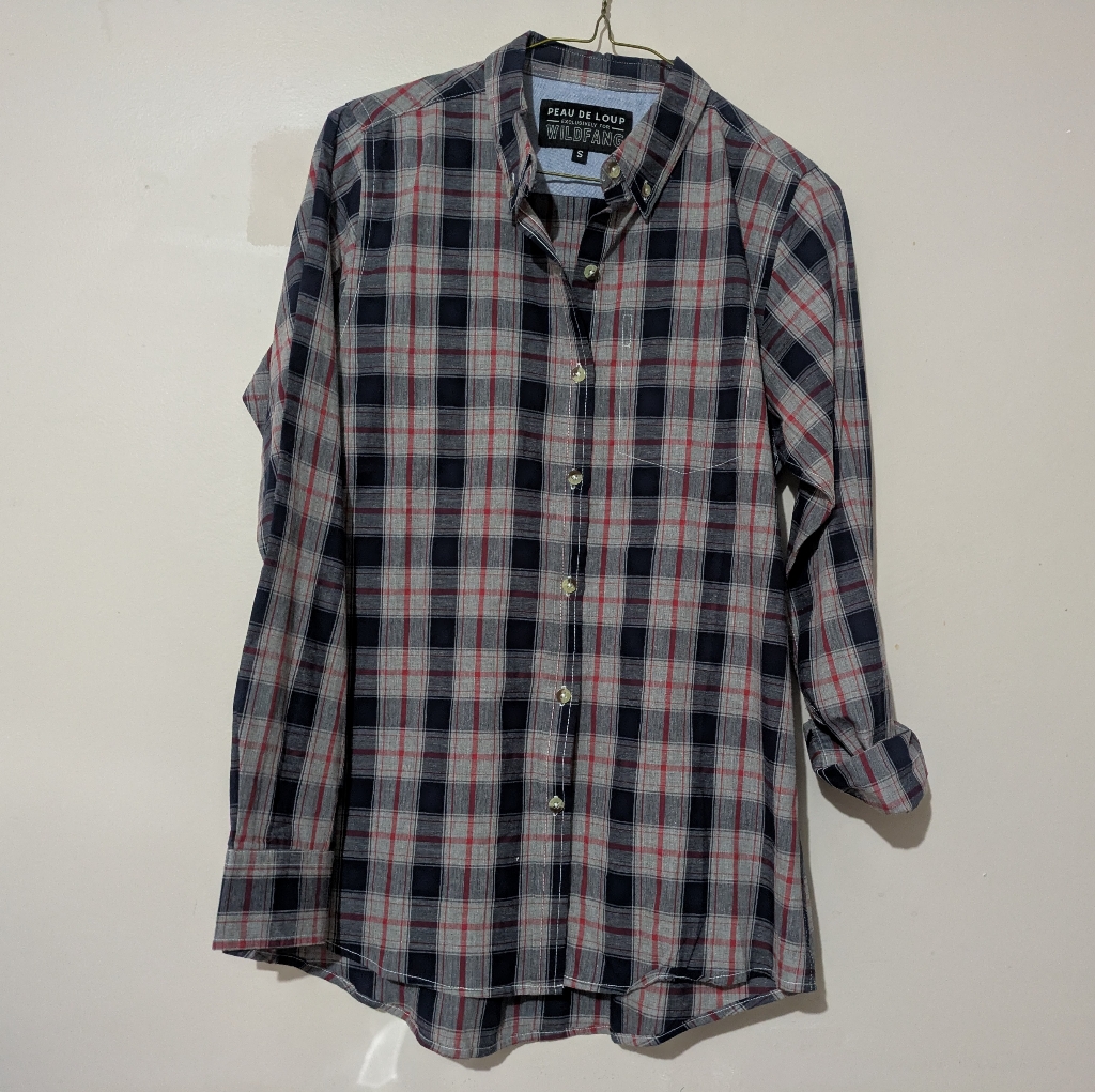Peau De Loup X Wildfang Gender Neutral Plaid Button Down Shirt Size S Excellent!